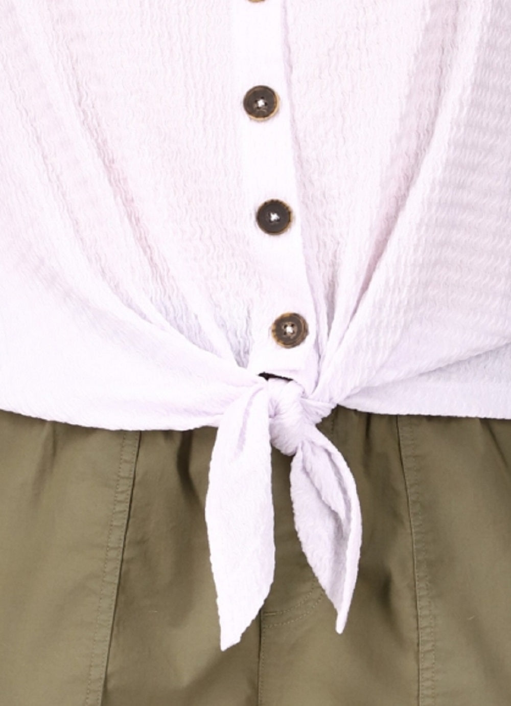 Sanctuary Women's Golden Hour Tie Hem Tank White Size Large