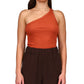 Sanctuary Women's Hot Shot One Shoulder Tank Brown Size Medium