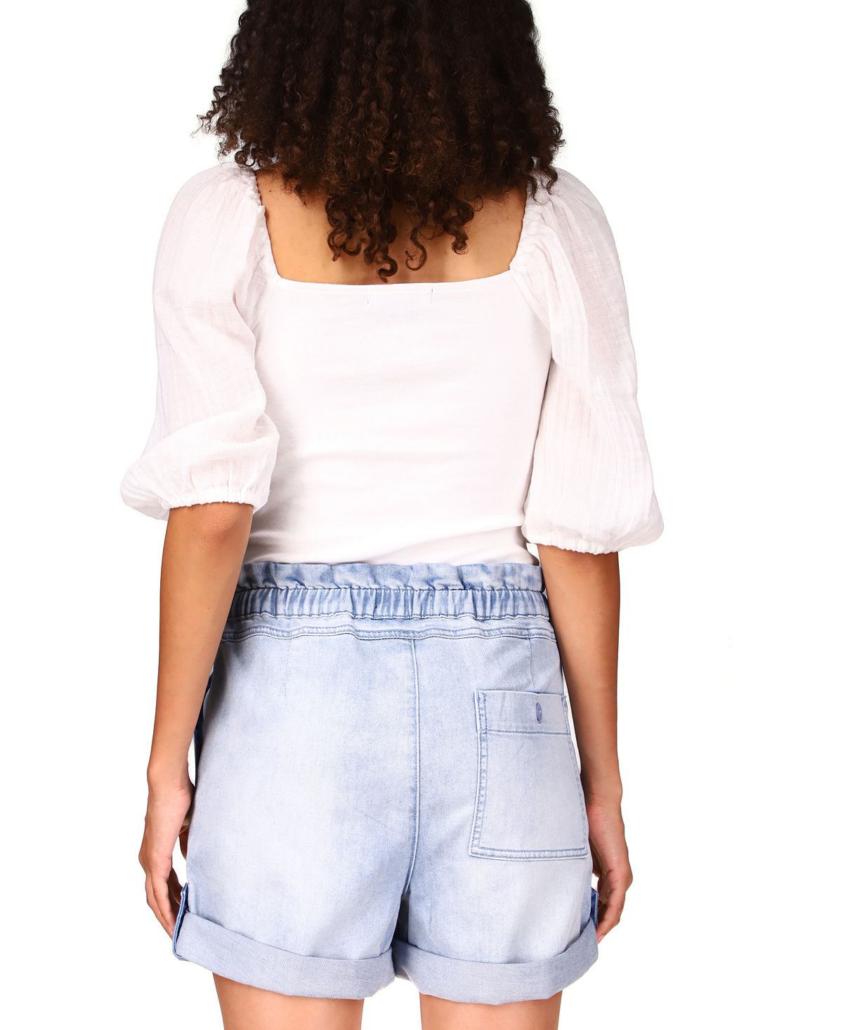 Sanctuary Women's Remix Puff Sleeve Top White