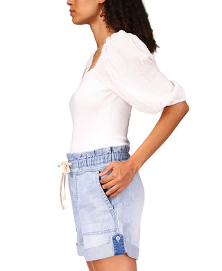 Sanctuary Women's Remix Puff Sleeve Top White