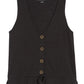 Sanctuary Heartstrings Button Tank In Black  Size Large