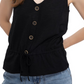 Sanctuary Heartstrings Button Tank In Black  Size Large