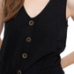 Sanctuary Heartstrings Button Tank In Black  Size Large