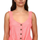 Sanctuary Women's Golden Hour Tie Hem Tank Red Size Large