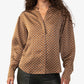 Sanctuary Women's Modern Print Blouse Brown Size Large