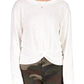 Sanctuary Women's Knot Front Knit Top White Size Large