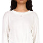 Sanctuary Women's Knot Front Knit Top White Size Large