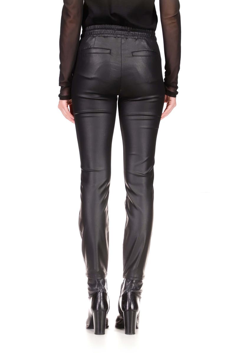 Sanctuary Women's Hayden Tie Waist Faux Leather Pants Black Size Medium