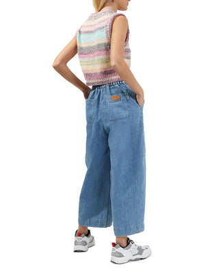 French Connection Women's Kasper Space Dye Stripe Sweater Vest Pink Size Large