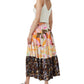 French Connection Women's Isdra Mix Print Tiered Skirt Yellow Size 6