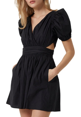 French Connection Women's Rhodes Poplin Minidress Black Size 6