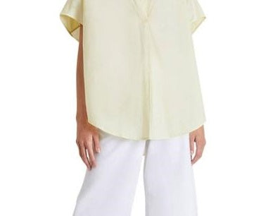 French Connection Women's Boxy Short Sleeve Top Yellow Size X-Small
