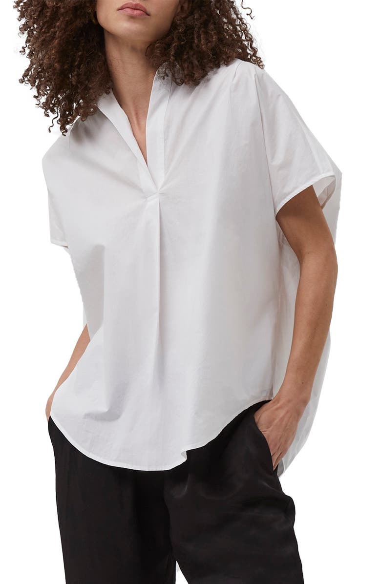 French Connection Women's Rhodes Popover Shirt White Size Medium