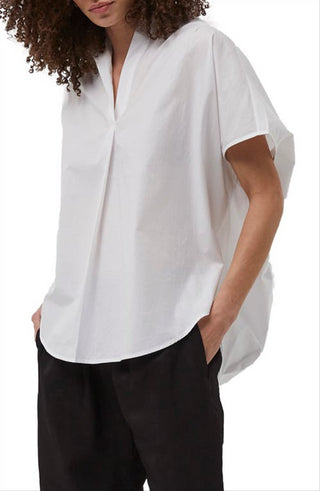 French Connection Women's Cele Rhodes Cotton Blouse White Size Large