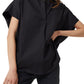 French Connection Women's Cele Rhodes Cotton Blouse Black Size Small