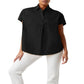 French Connection Women's Cele Rhodes Cotton Blouse Black