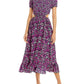 French Connection Women's Floral Cutout Midi Dress Purple Size 4