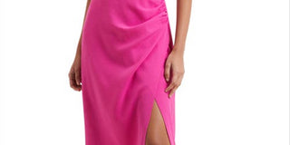 French Connection Women's Afina Inu Satin Midi Dress Pink Size M
