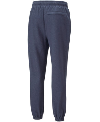 Puma Men's Elastic Drawstring Embroidered Logo Sweatpants Blue Size Medium