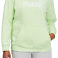 Puma Women's Logo Hoodie Green Size 2X
