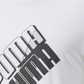 Puma Men's Power Logo Graphic Short Sleeve T-Shirt White Size Small