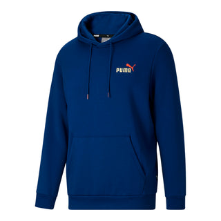 Puma Men's Embroidered Logo Hoodie Blue Size Medium