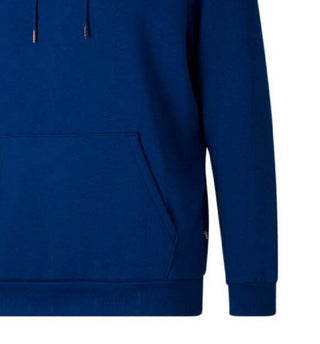 Puma Men's Embroidered Logo Hoodie Blue Size Large