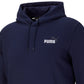 Puma Men's Embroidered Logo Hoodie Blue Size XX-Large