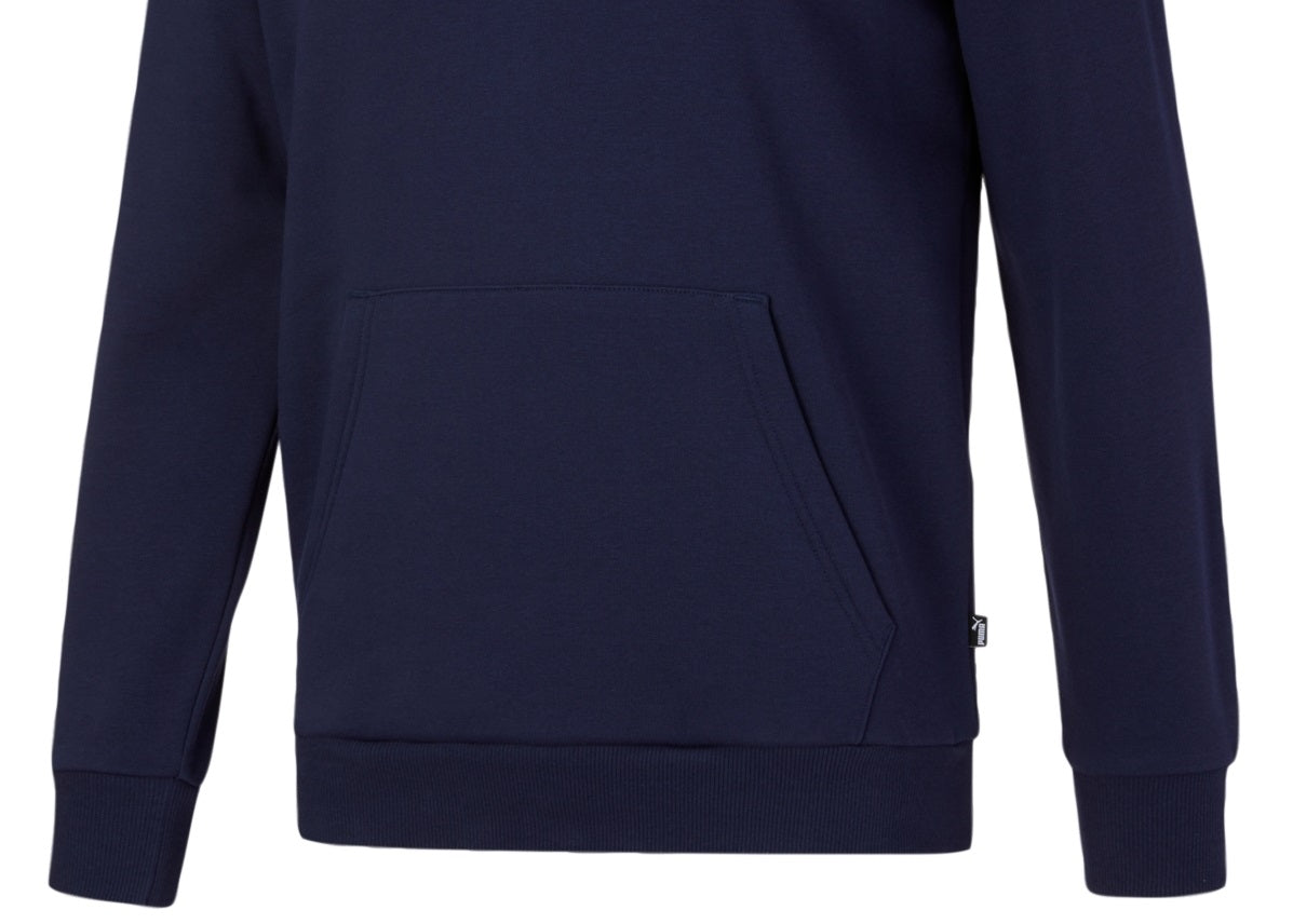 Puma Men's Embroidered Logo Hoodie Blue Size XX-Large