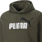 Puma Men's Essential Oversized Two Color Logo Hoodie Green Size Small
