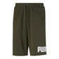 Puma Men's Big Fleece Logo Shorts Green Size Medium