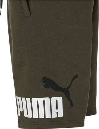 Puma Men's Big Fleece Logo Shorts Green Size XX-Large