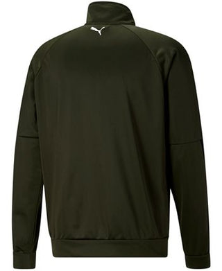 Puma Men's Contrast 2.0 Colorblocked Logo Print Track Jacket Green
