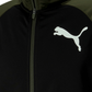 Puma Men's Contrast 2.0 Colorblocked Logo Print Track Jacket Green