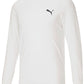Puma Men's Long Sleeve Logo Tee White Size Medium