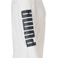Puma Men's Long Sleeve Logo Tee White Size Medium