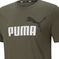Puma Men's Essential Logo T-Shirt Green Size Large