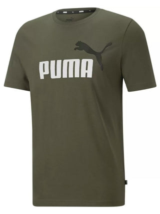 Puma Men's Essential Logo T-Shirt Green Size Large