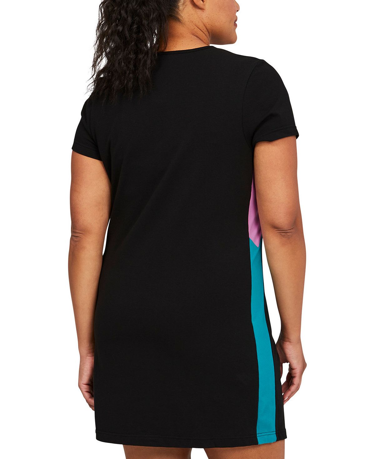Puma Women's Colorblocked Round Neck Mini Dress Black Size 1X
