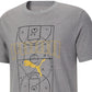 Puma Men's Basketball Court Graphic Short-Sleeve Crewneck T-Shirt Gray Size Large
