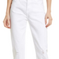 AG Ex-Boyfriend Slouchy Slim Crop Jeans in 1 Year Base White , Size 25