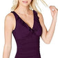 Ralph Lauren Women's Beach Club Solid Ruffle Surplice One Piece Purple Size 16