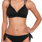 Ralph Lauren Women's Beach Club Solid Double Strap Twist Underwire Bra Black Size 4