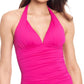 Ralph Lauren Women's V Neck Molded Cup Beach Club Halter Tankini Swimsuit Top Pink Size 8