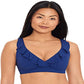 Ralph Lauren Women's Beach Club Solid Ruffle Underwire Bra Top Blue Size 10