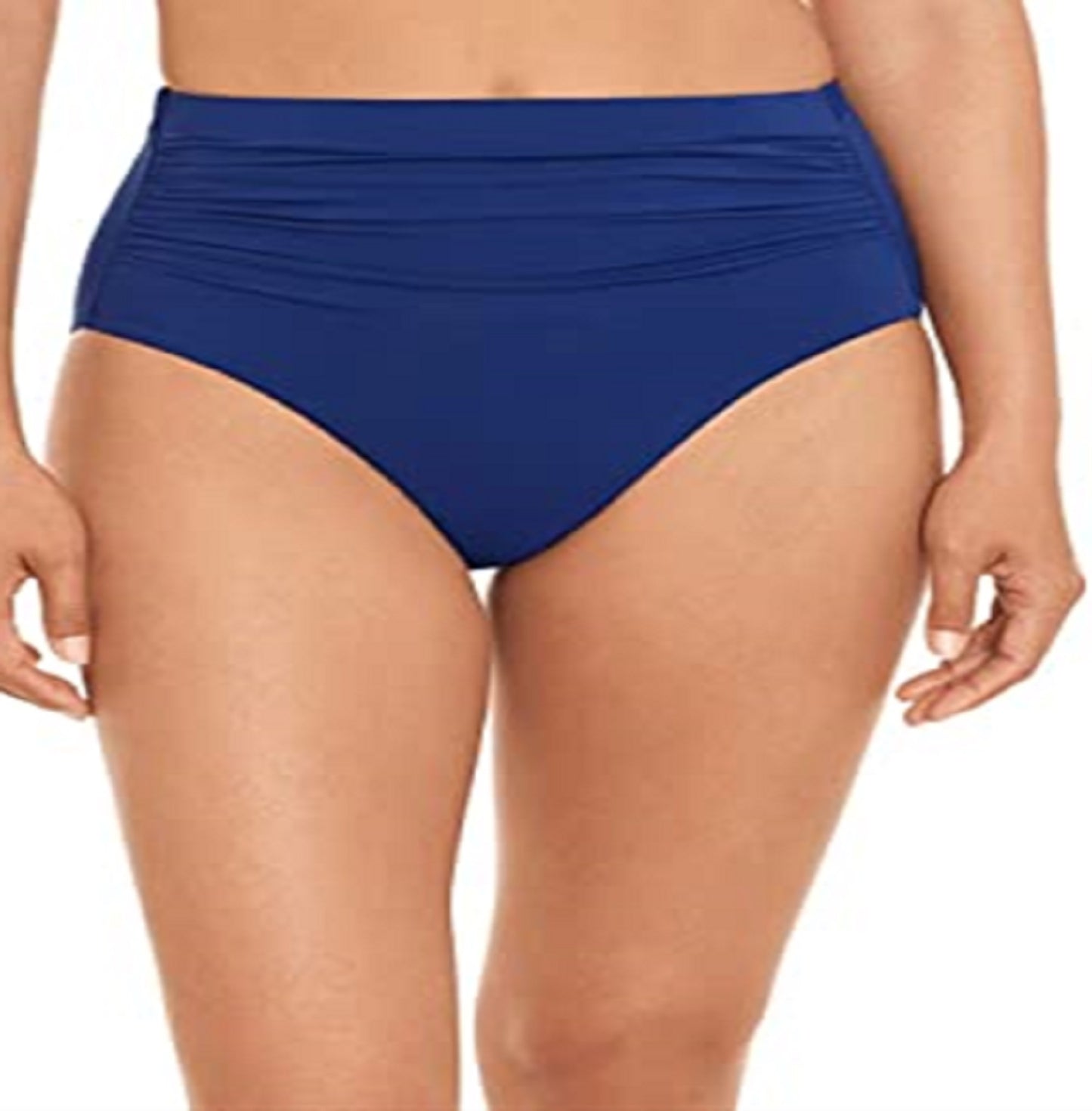 Ralph Lauren Women's Beach Club Solid Ruffle Underwire Bra Top Blue Size 10