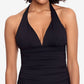 Ralph Lauren Women's Beach Club Solid Swimwear Black Size 14