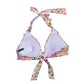 Ralph Lauren Women's Print Paisley Majestic Molded-Cup Twist Halter Swim Top White Size 10