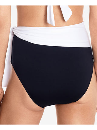 Ralph Lauren Women's Bel Air High Waist Sash Bikini Bottom Black Size 4