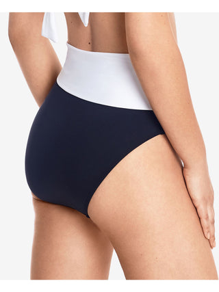 Ralph Lauren Women's Bel Air High Waist Sash Bikini Bottom Black Size 4